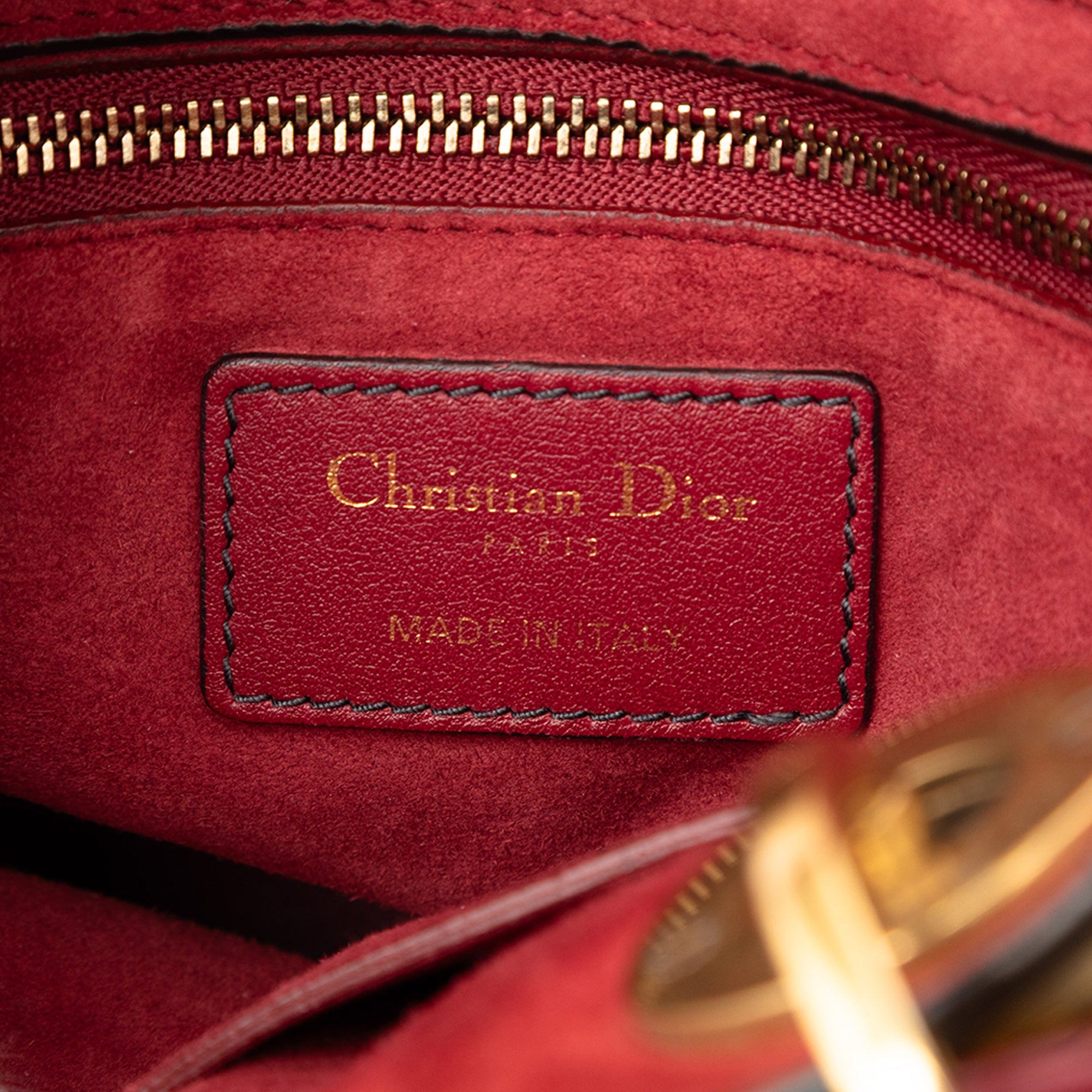 Medium Lambskin Cannage Studded Supple Lady Dior - Image 5