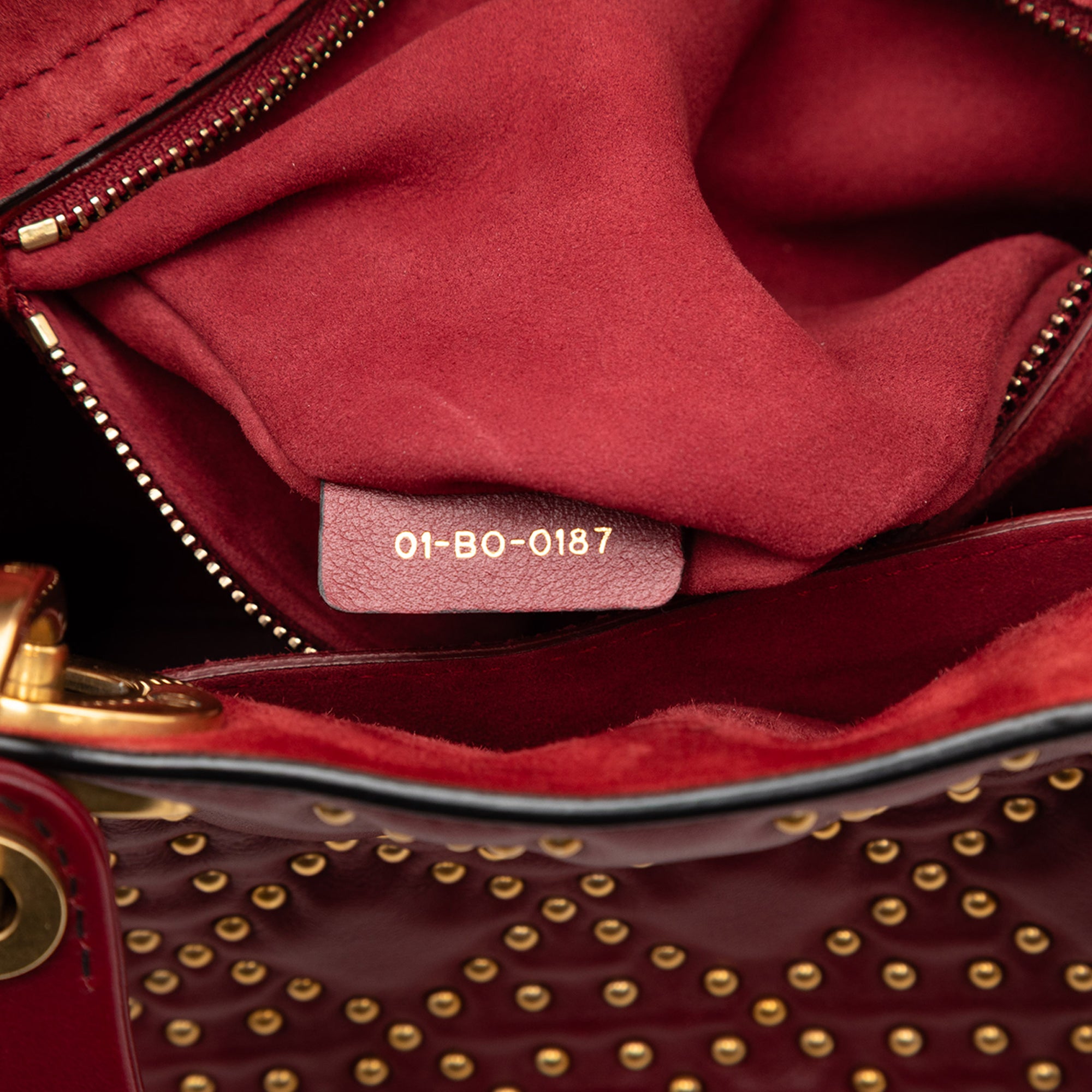 Medium Lambskin Cannage Studded Supple Lady Dior - Image 6