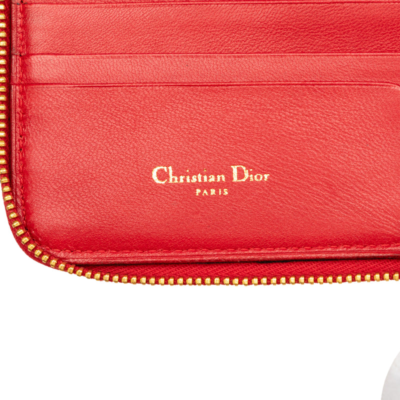 Lambskin Cannage Lady Dior Zip Around Compact Wallet - Image 6