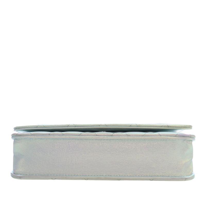 CC Quilted Iridescent Lambskin Wallet on Chain - Image 5