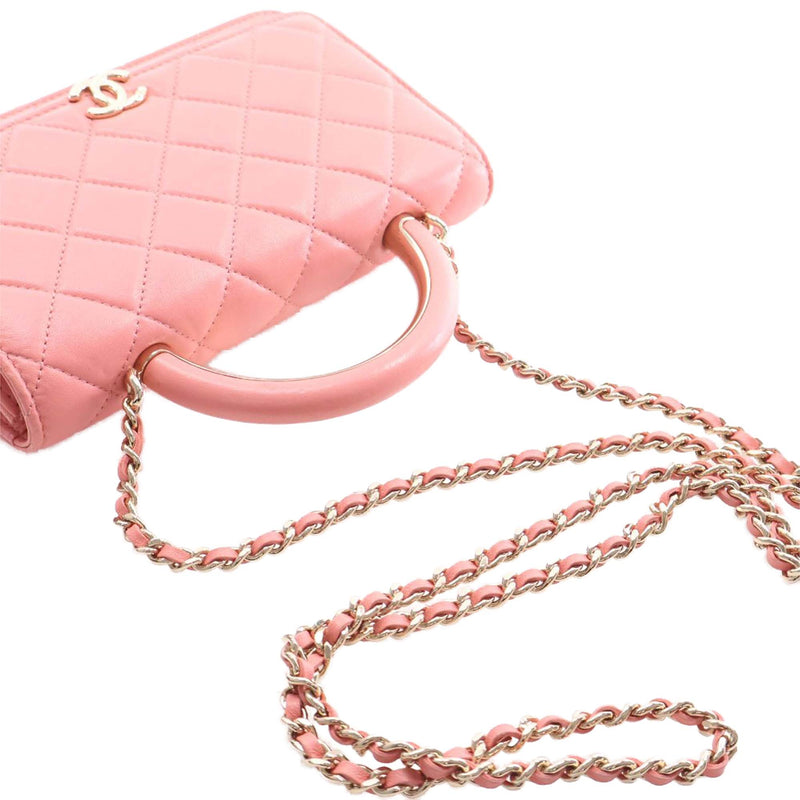CC Quilted Lambskin Top Handle Flap - Image 14