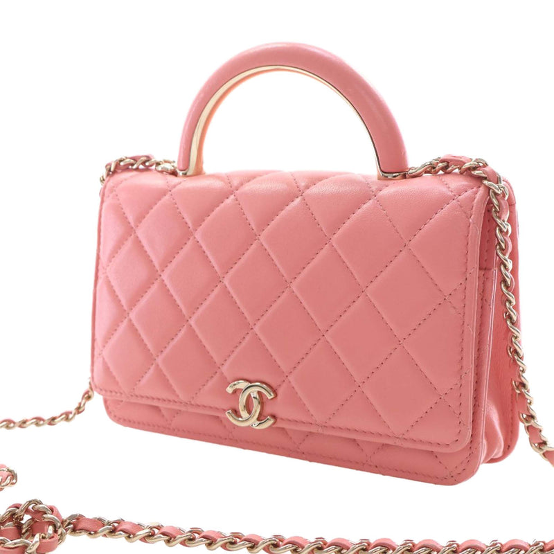 CC Quilted Lambskin Top Handle Flap - Image 2
