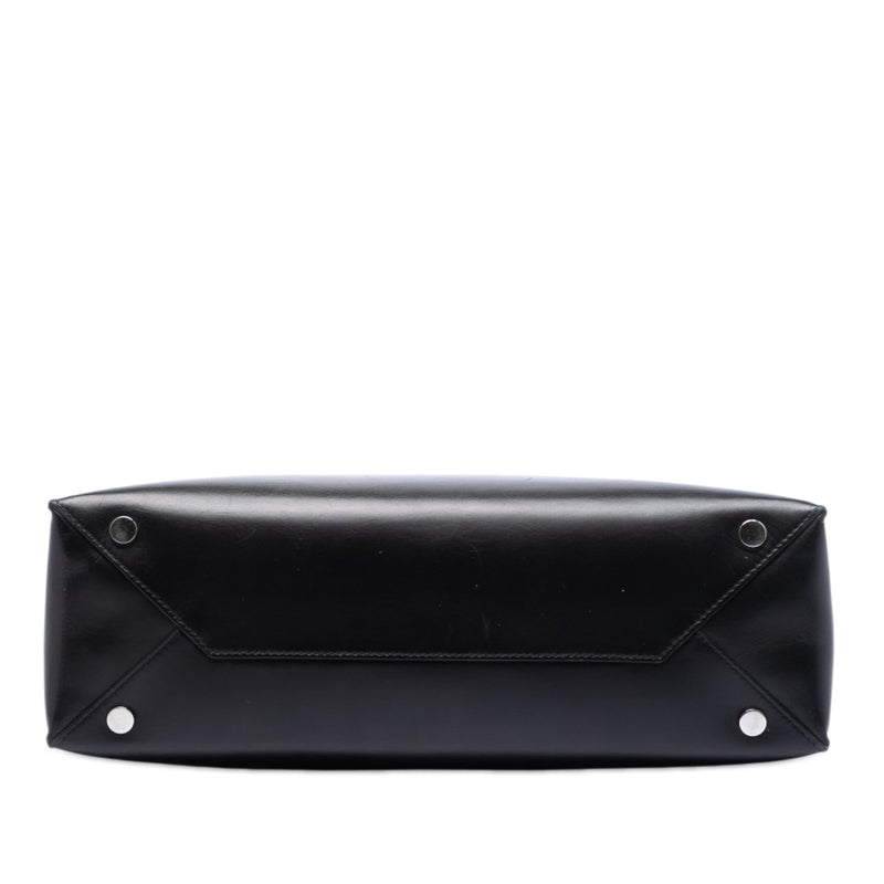 Small Leather Cable Shopper Tote - Image 3