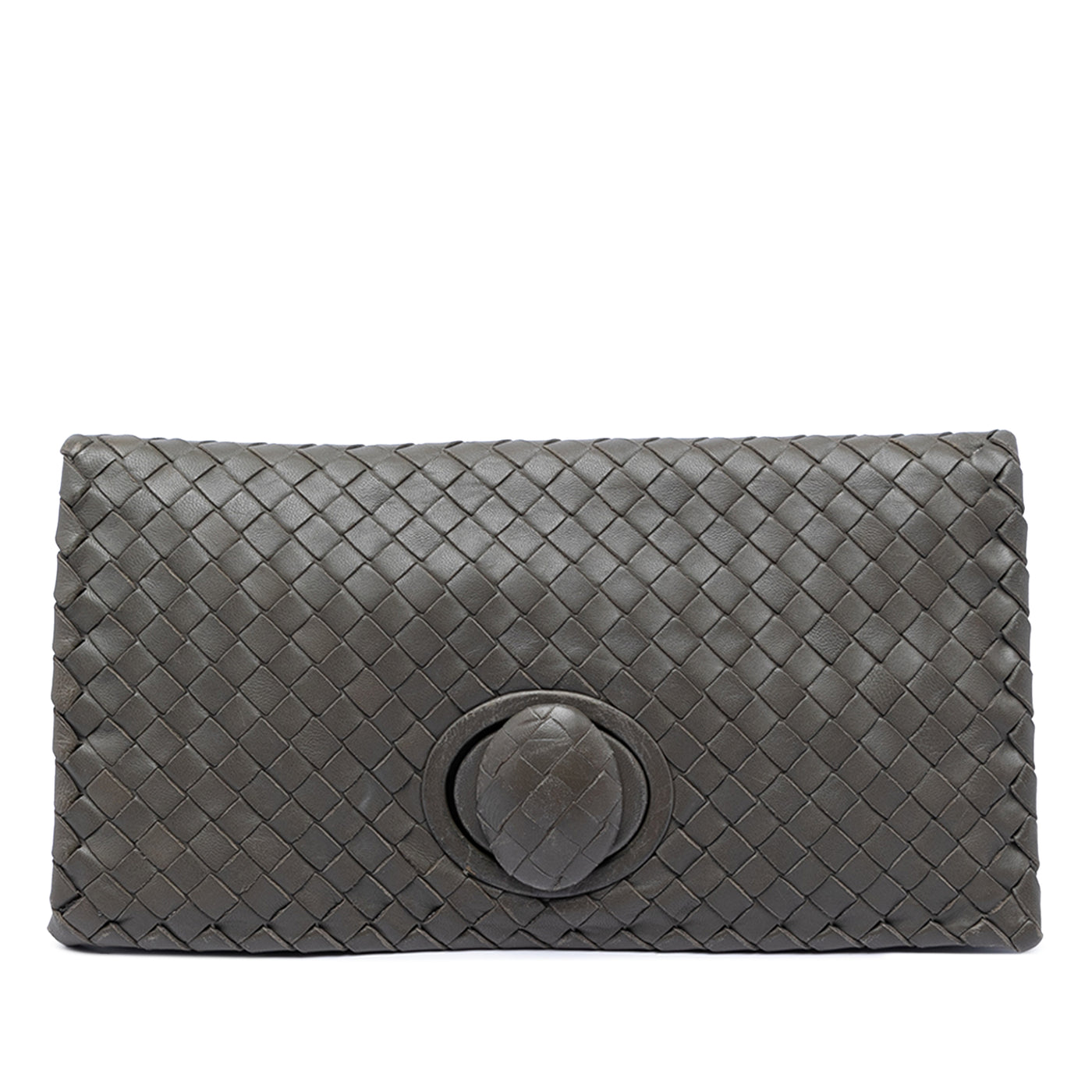 Nappa Intrecciato Turn Lock Clutch - Image 1