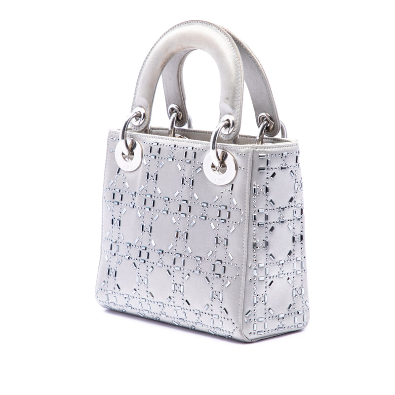 Mini Satin Cannage Crystal Embellished Lady Dior - Image 2