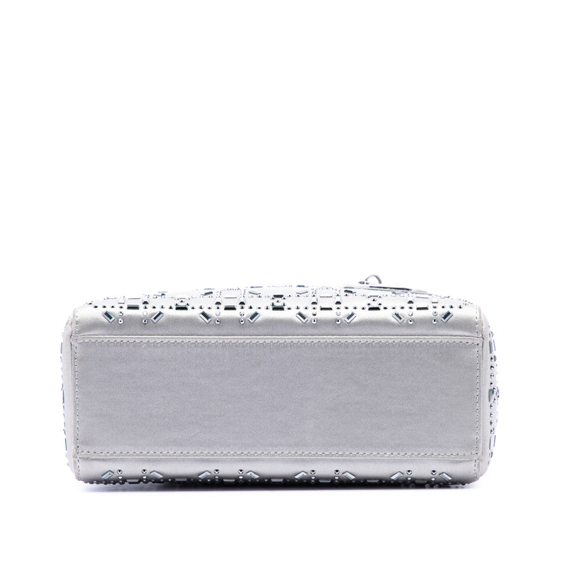Mini Satin Cannage Crystal Embellished Lady Dior - Image 3