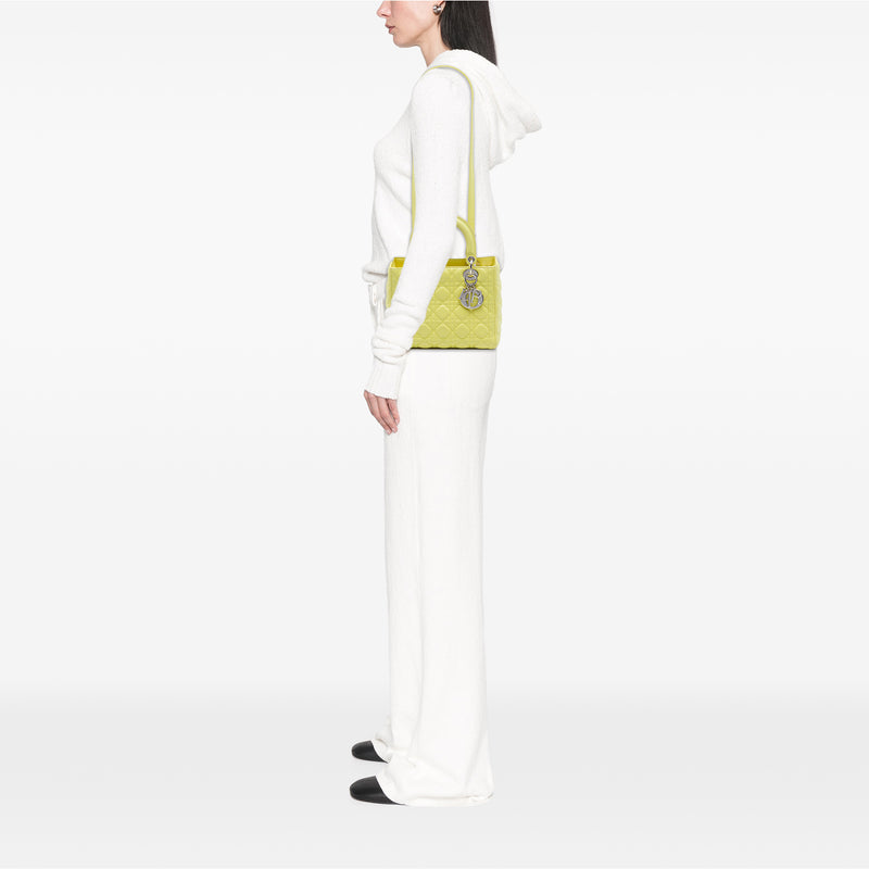 Medium Lambskin Cannage Lady Dior - Image 6