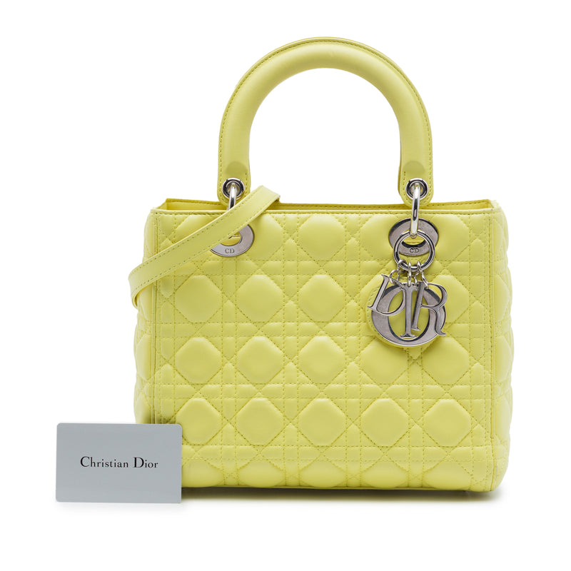 Medium Lambskin Cannage Lady Dior - Image 7