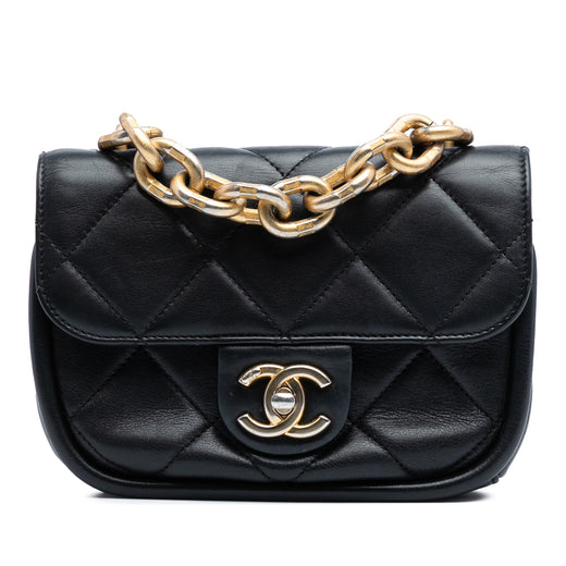 Mini Quilted Lambskin Chain Top Handle Flap - Image 1