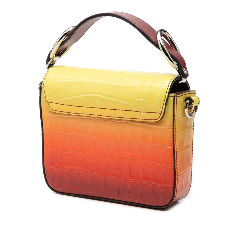 Mini Croc Embossed Ombre Calfskin C Satchel - Image 2