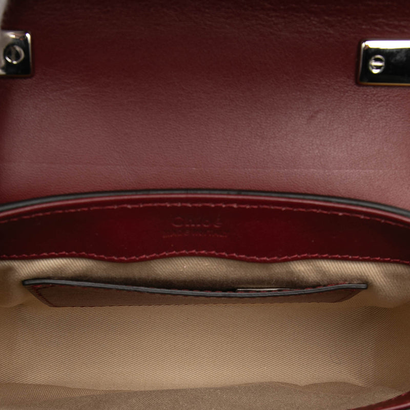 Mini Croc Embossed Ombre Calfskin C Satchel - Image 4
