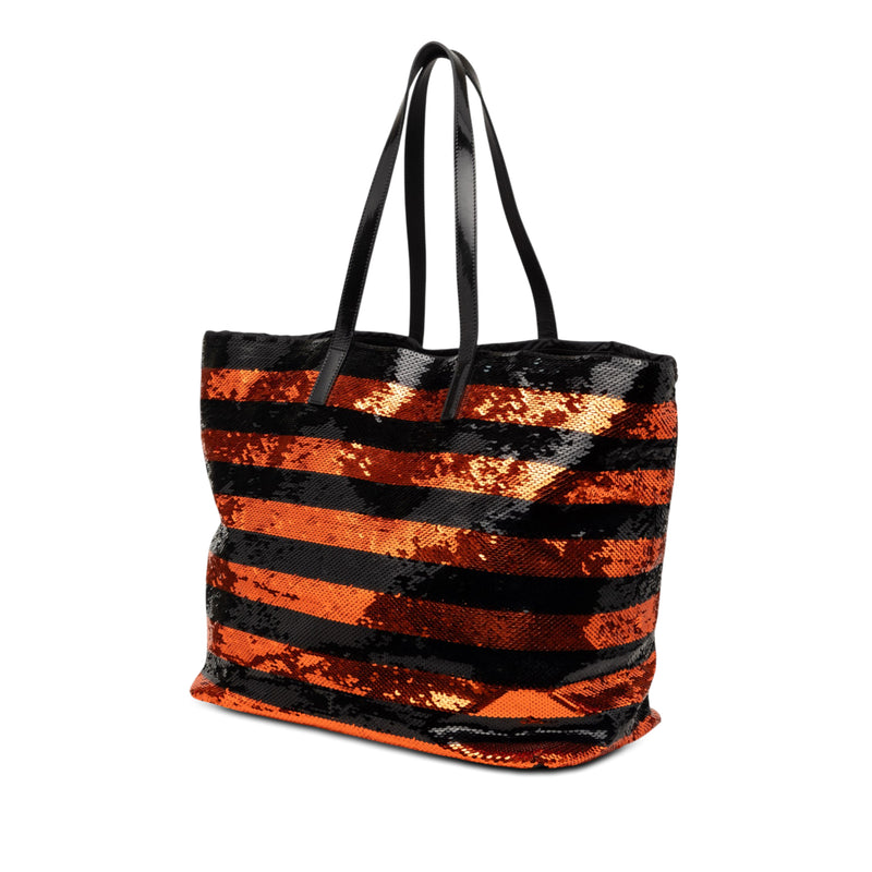 Satin Sequin Stripes Tote - Image 2