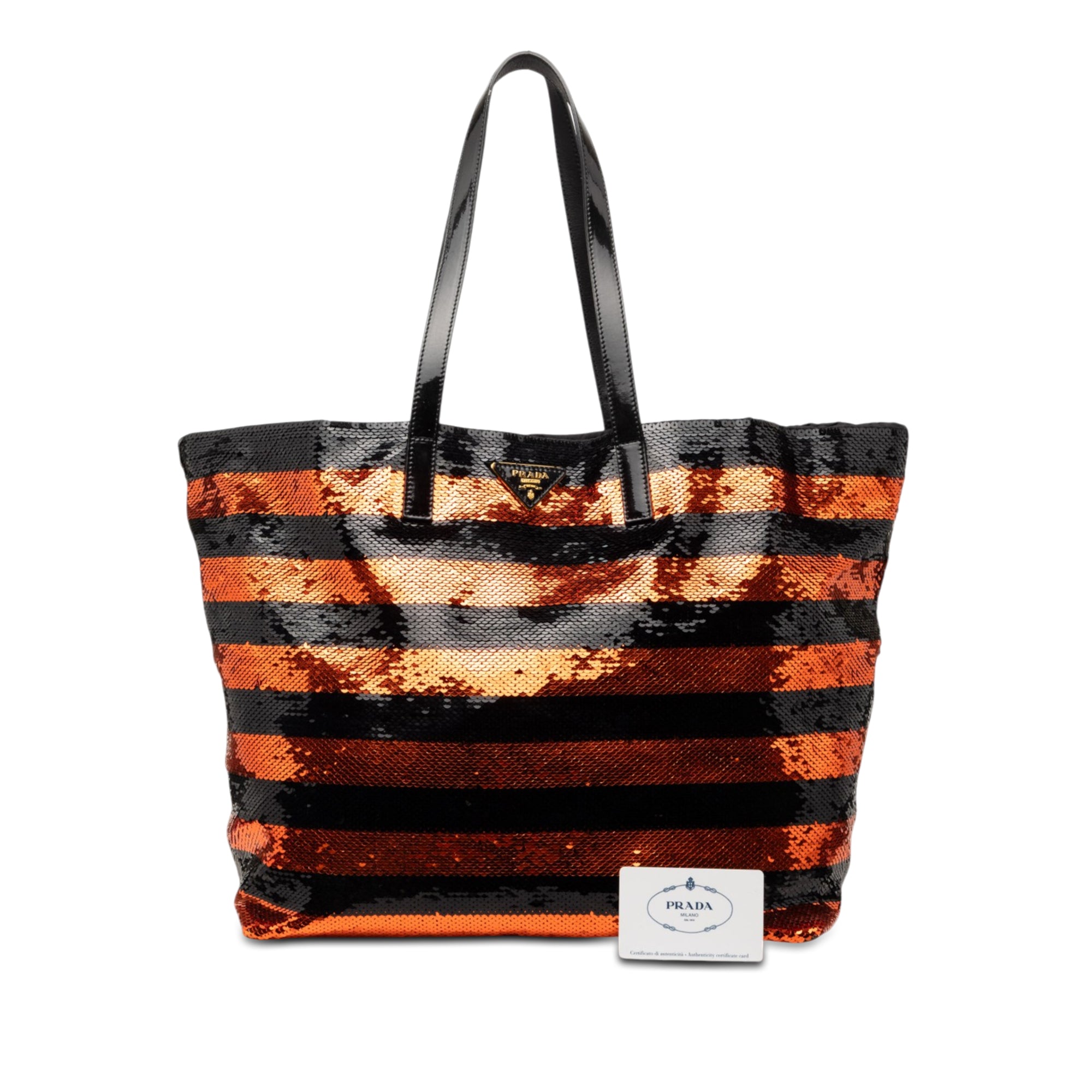 Satin Sequin Stripes Tote - Image 7