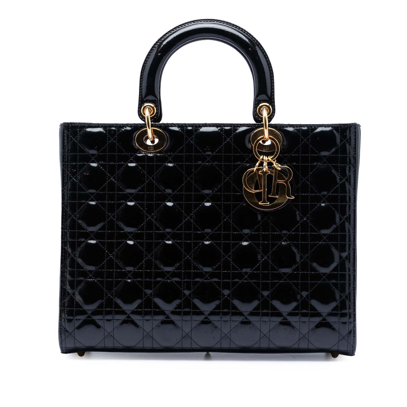 Large Patent Cannage Lady Dior - Image 1