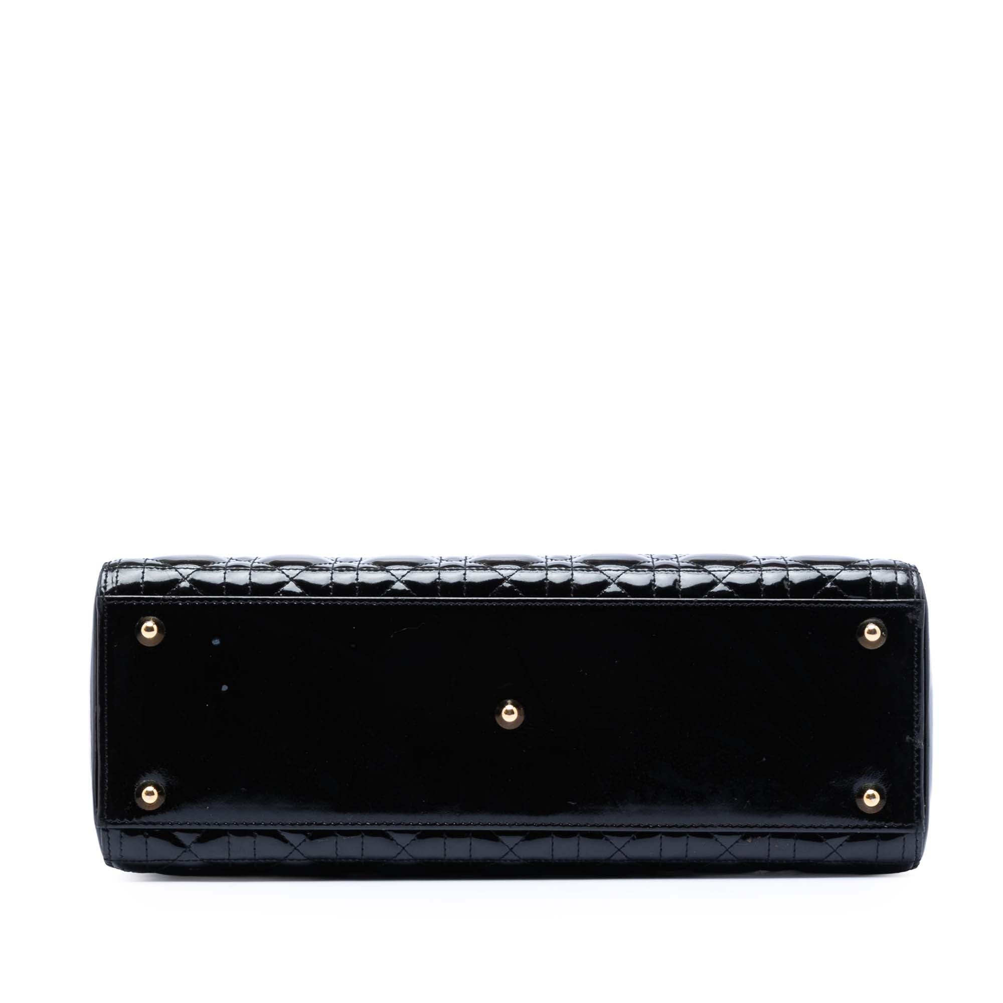 Large Patent Cannage Lady Dior - Image 3