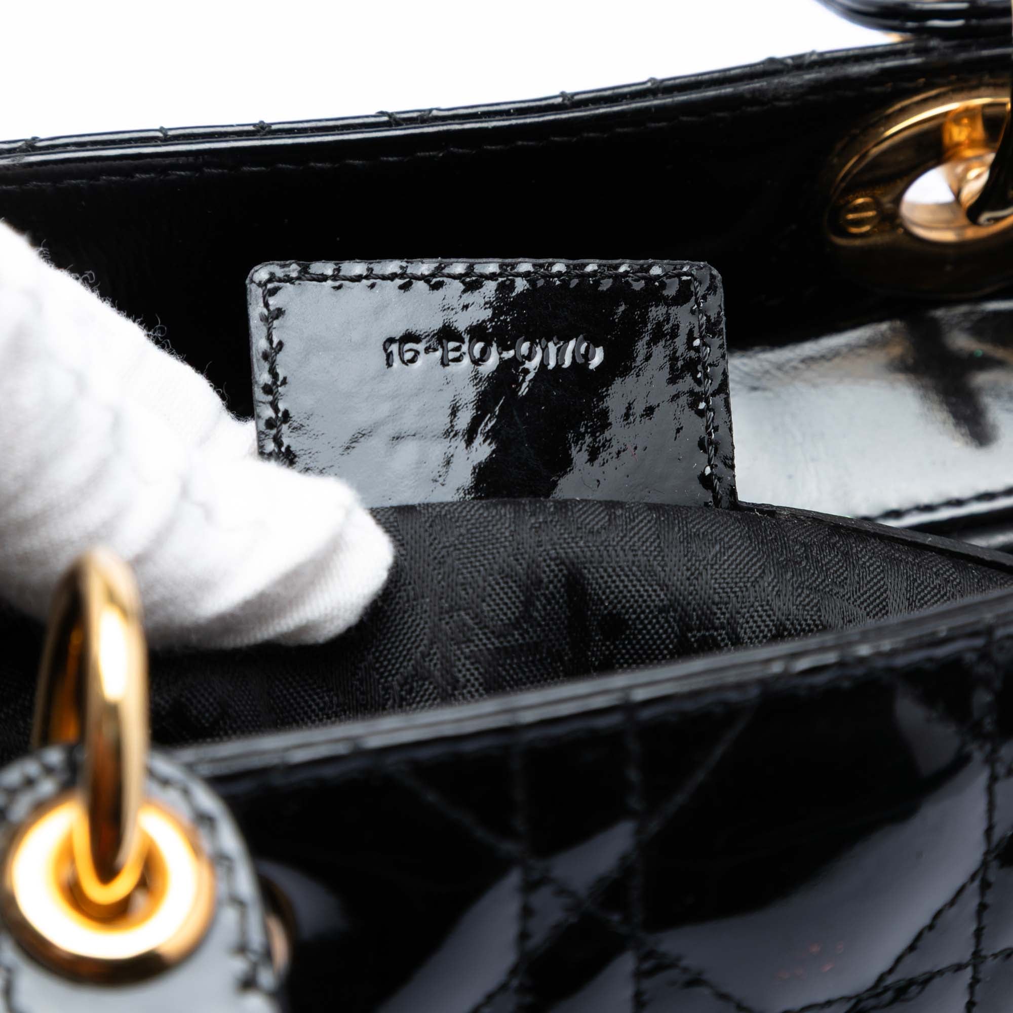 Large Patent Cannage Lady Dior - Image 6