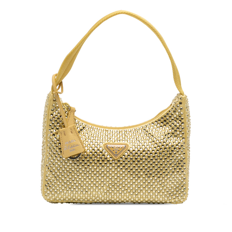 Mini Satin Crystal Re Edition 2000 Shoulder Bag