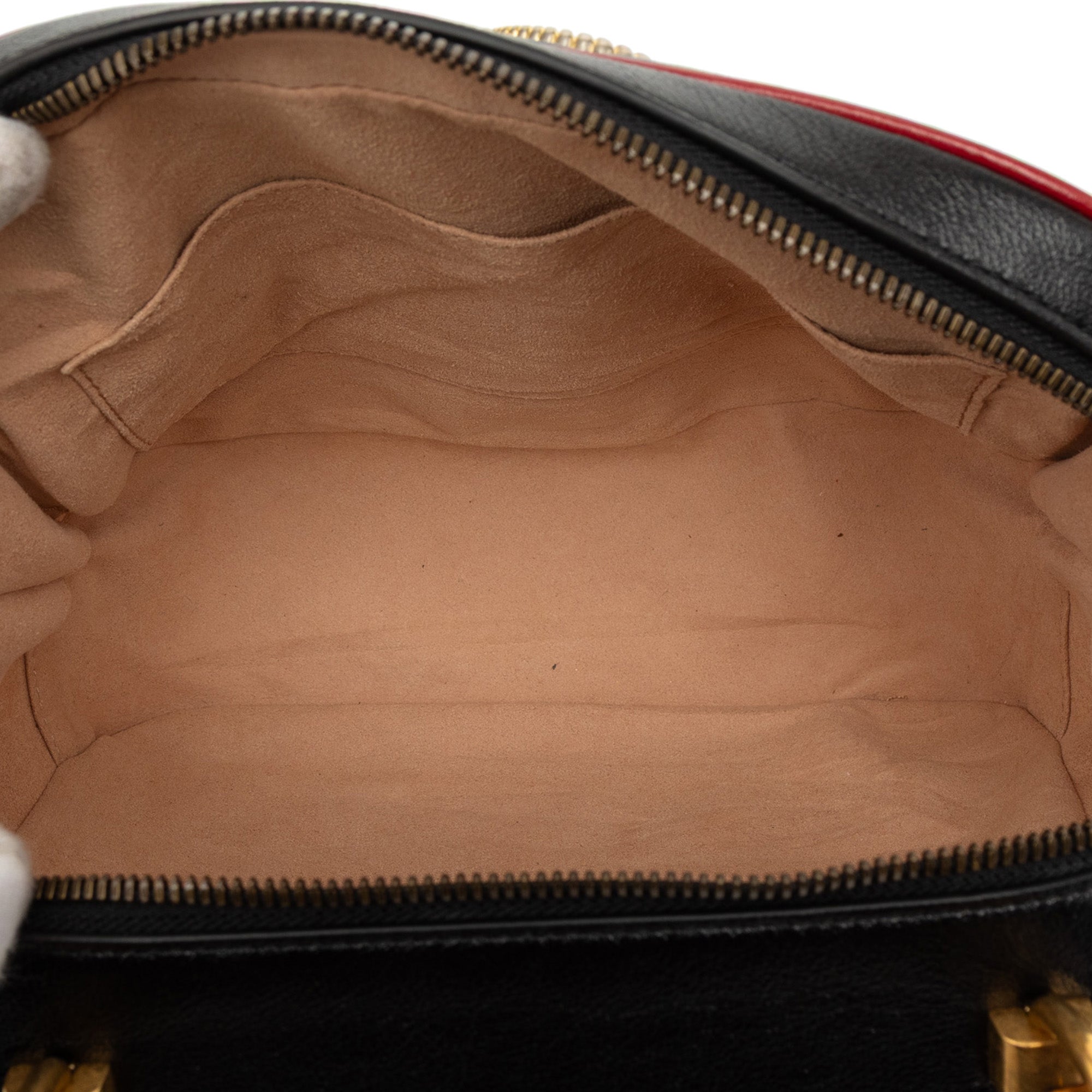 Small GG Marmont Matelasse Diagonal Leather Torchon Bamboo Satchel - Image 4