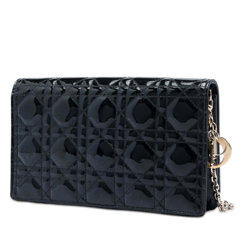 Patent Cannage Lady Dior Chain Convertible Clutch - Image 2