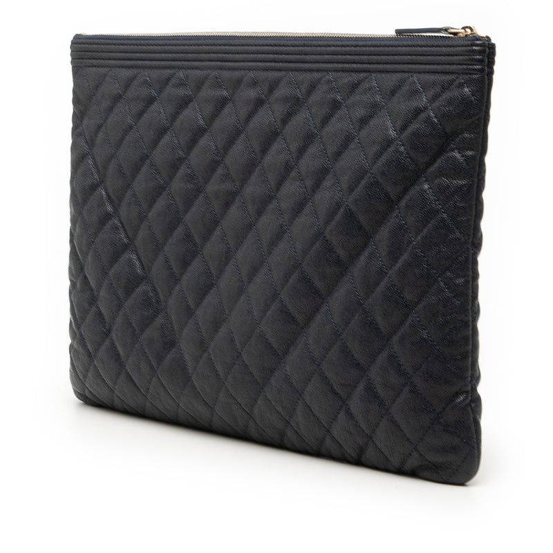 Large Quilted Caviar Boy O Case Clutch - Image 2
