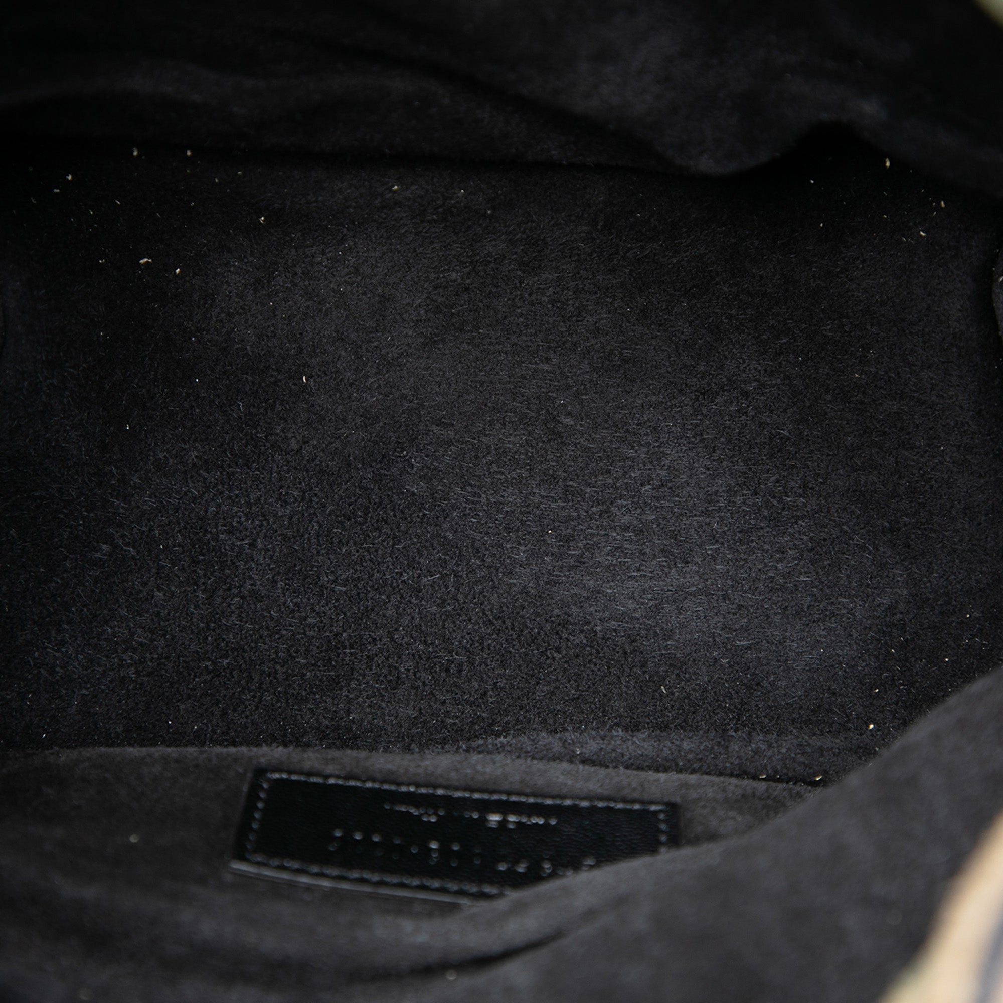 Small Camouflage Print Suede Emmanuelle Fringe Bucket Bag - Image 4
