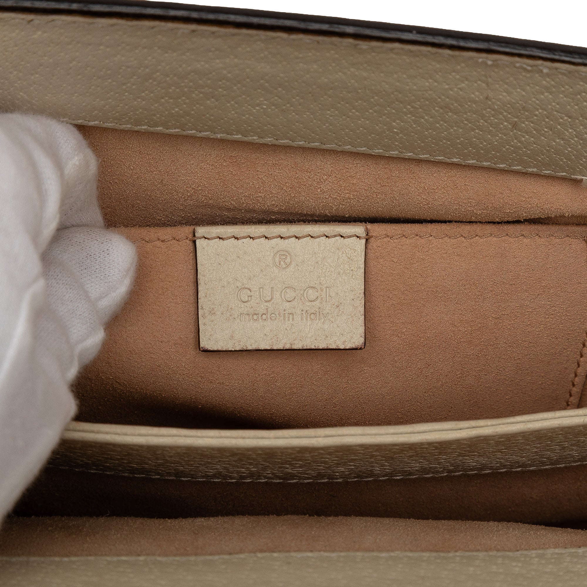 Small Calfskin Web Ophidia Chain Crossbody - Image 6