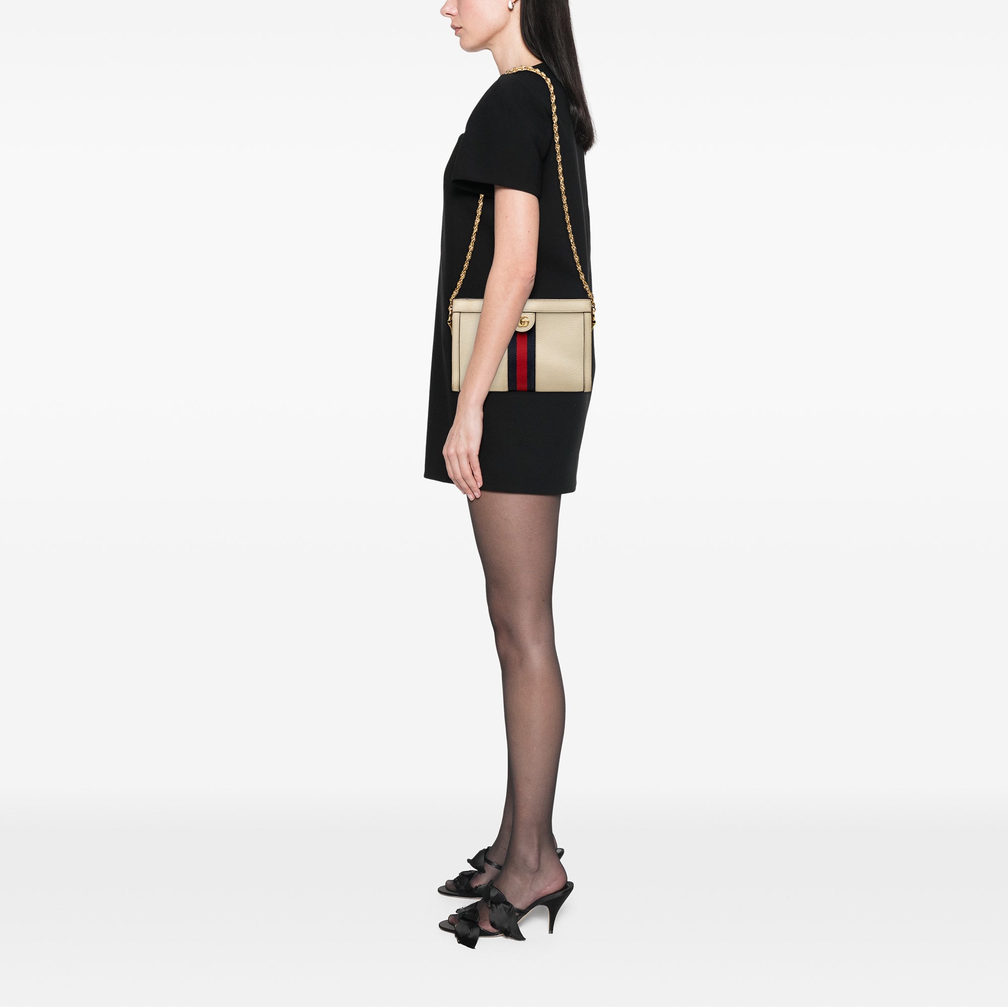 Small Calfskin Web Ophidia Chain Crossbody - Image 8