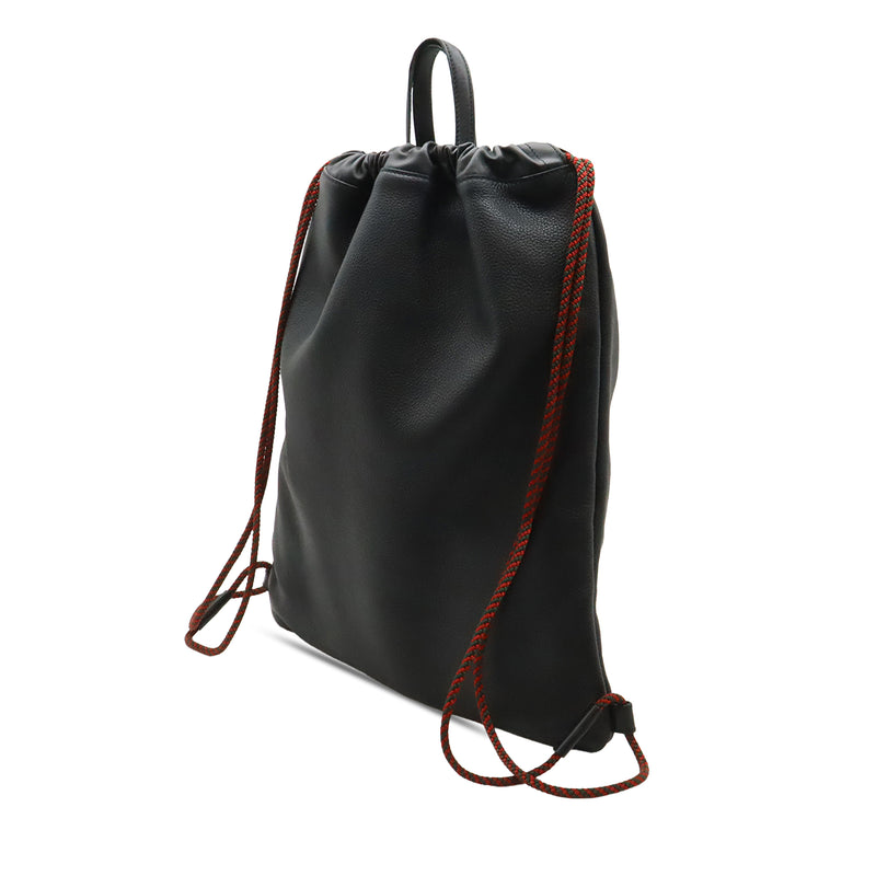Grained Calfskin Web Logo Drawstring Backpack - Image 2
