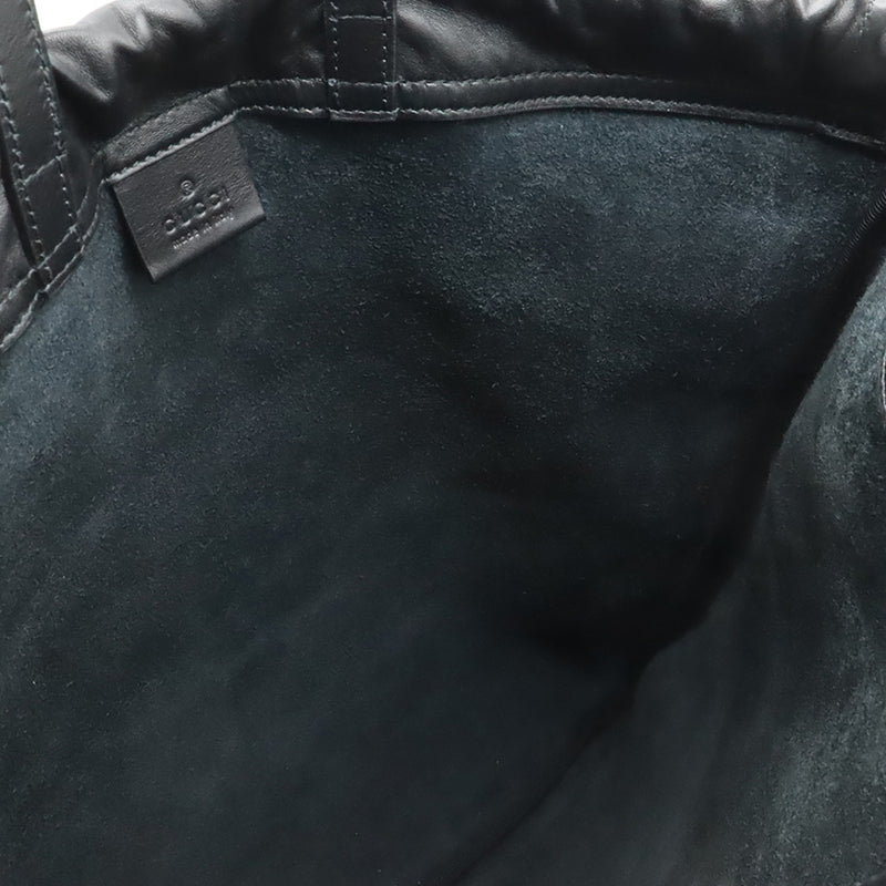 Grained Calfskin Web Logo Drawstring Backpack - Image 3