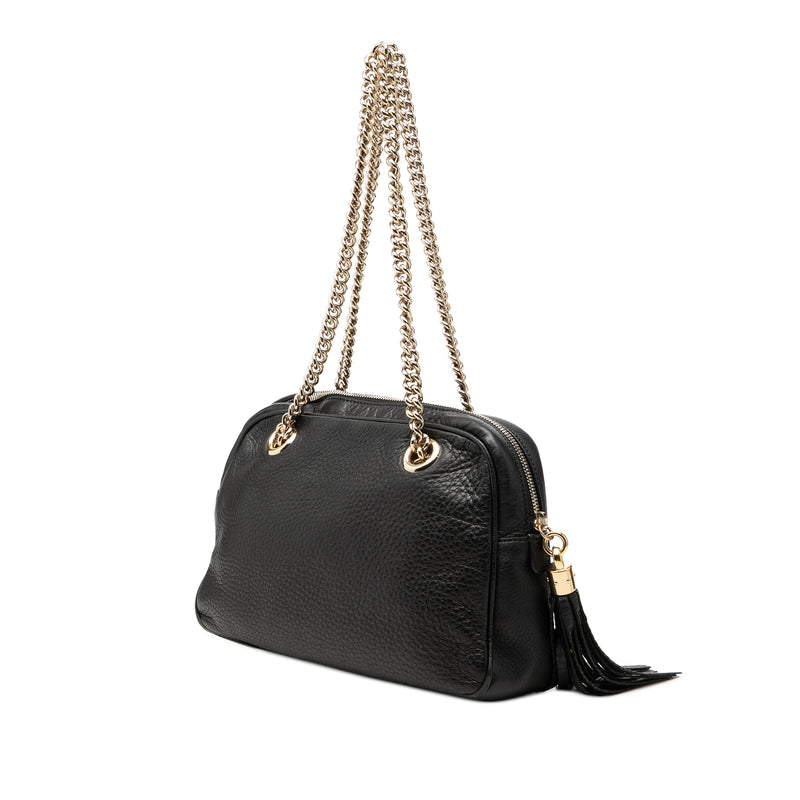Pebbled Calfskin Soho Chain Zip Shoulder Bag - Image 2