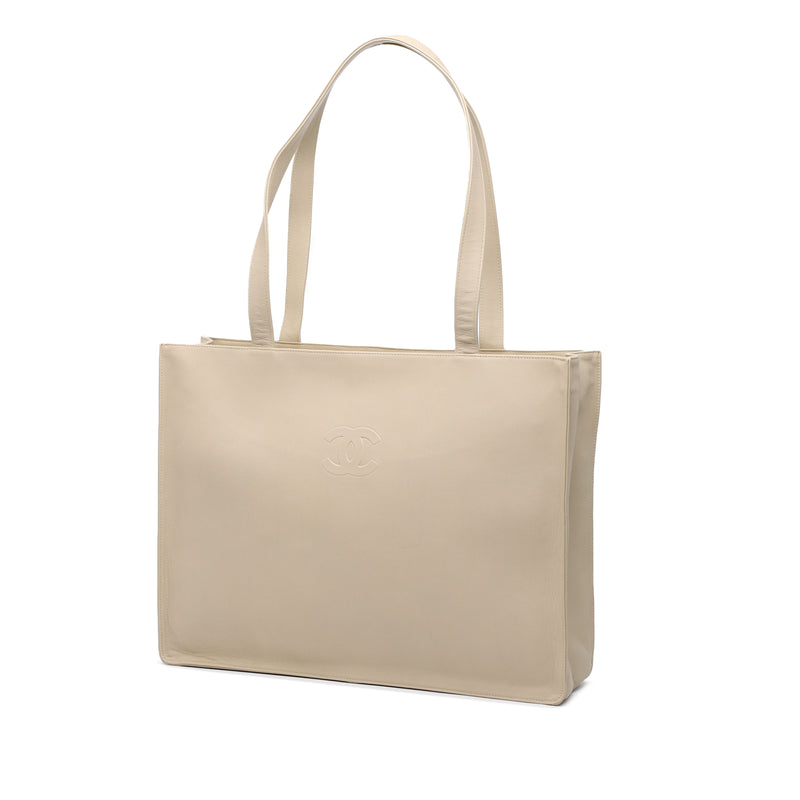Lambskin Embossed CC Camellia Tote - Image 2