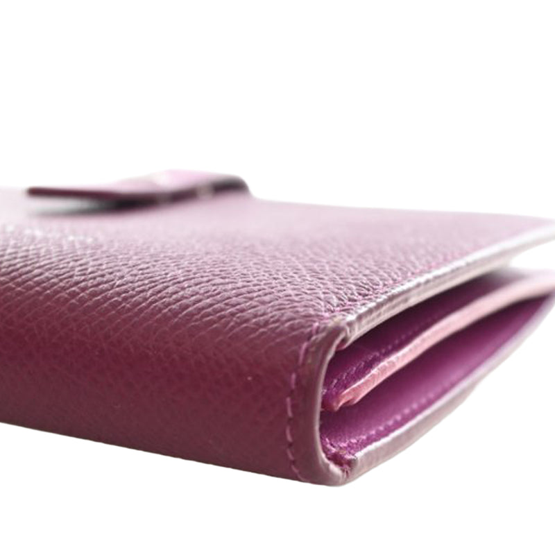 Bicolor Grained Calfskin Multifunction Strap Wallet - Image 12