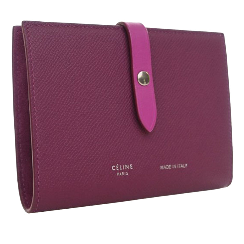 Bicolor Grained Calfskin Multifunction Strap Wallet - Image 2