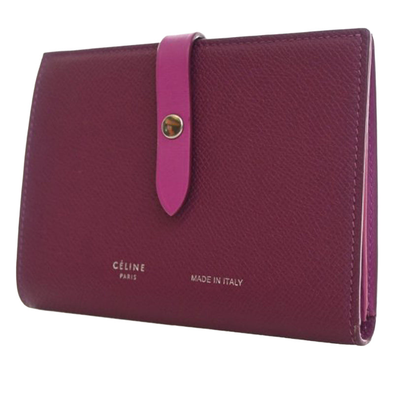 Bicolor Grained Calfskin Multifunction Strap Wallet - Image 3