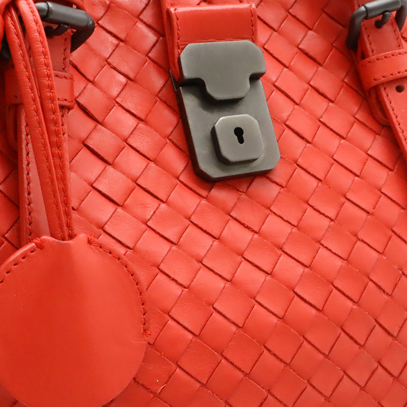 Small Nappa Intrecciato Roma Satchel - Image 5