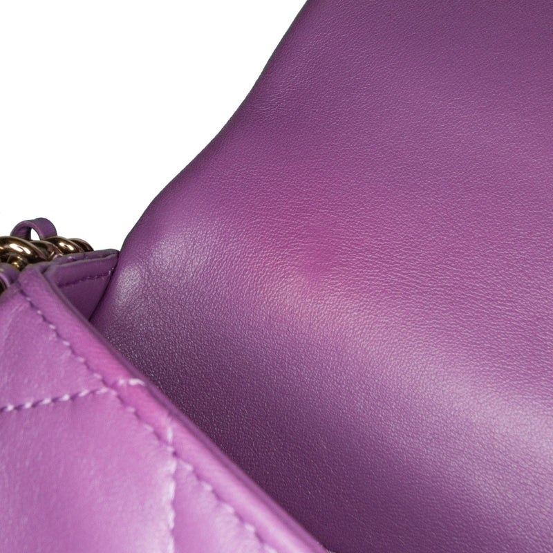 Mini Lambskin Triple Chain Full Flap - Image 7