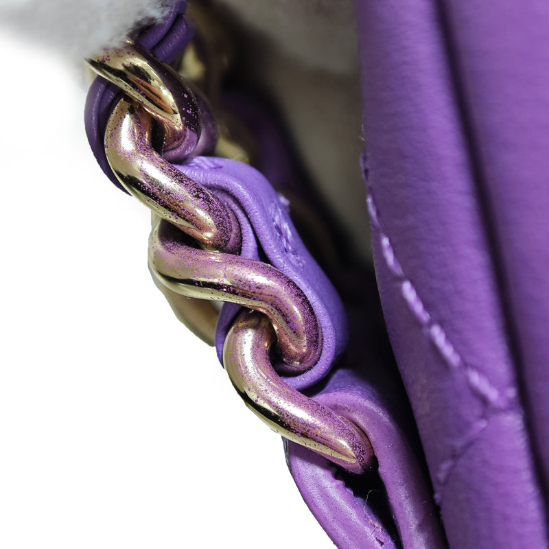 Mini Lambskin Triple Chain Full Flap - Image 9