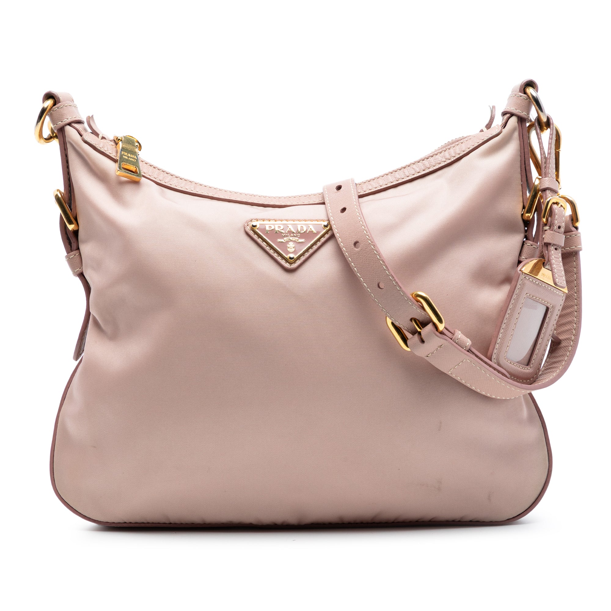 Saffiano Trimmed Tessuto Zip Top Crossbody - Image 1