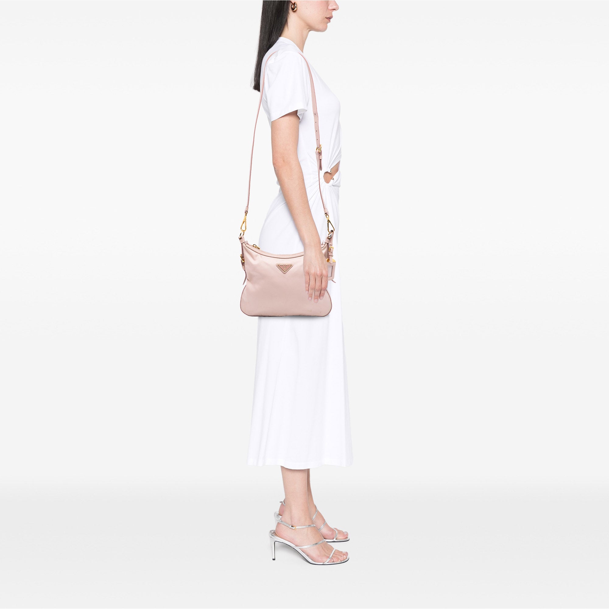 Saffiano Trimmed Tessuto Zip Top Crossbody - Image 7
