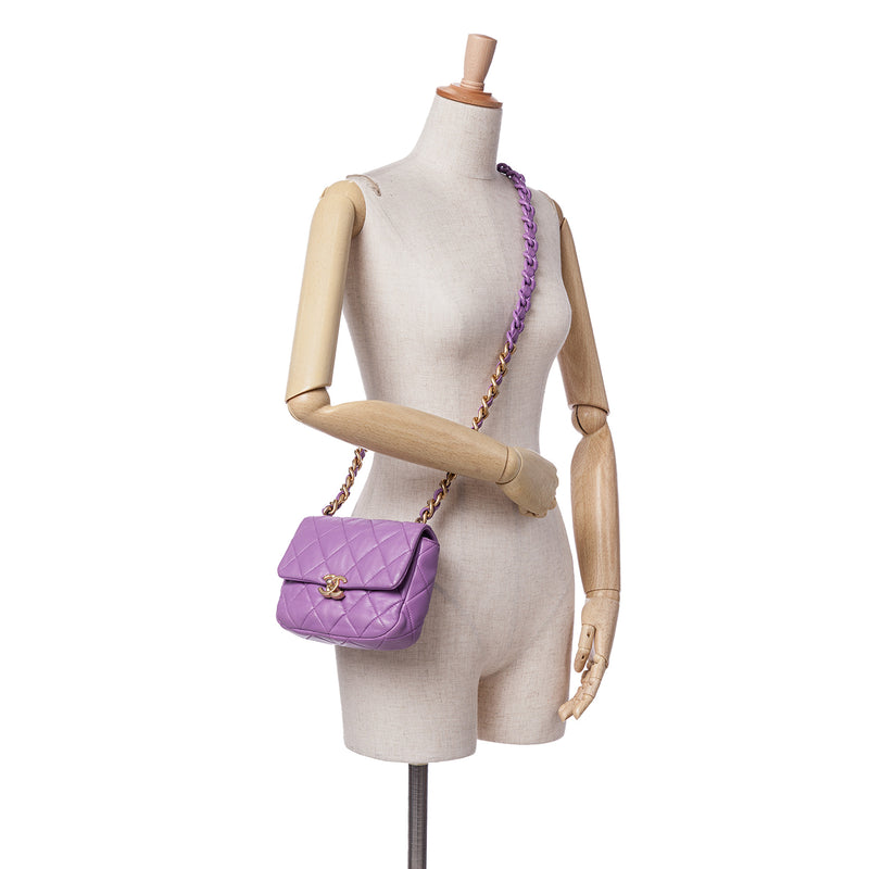 Mini Quilted Lambskin Candy Chain Flap - Image 11
