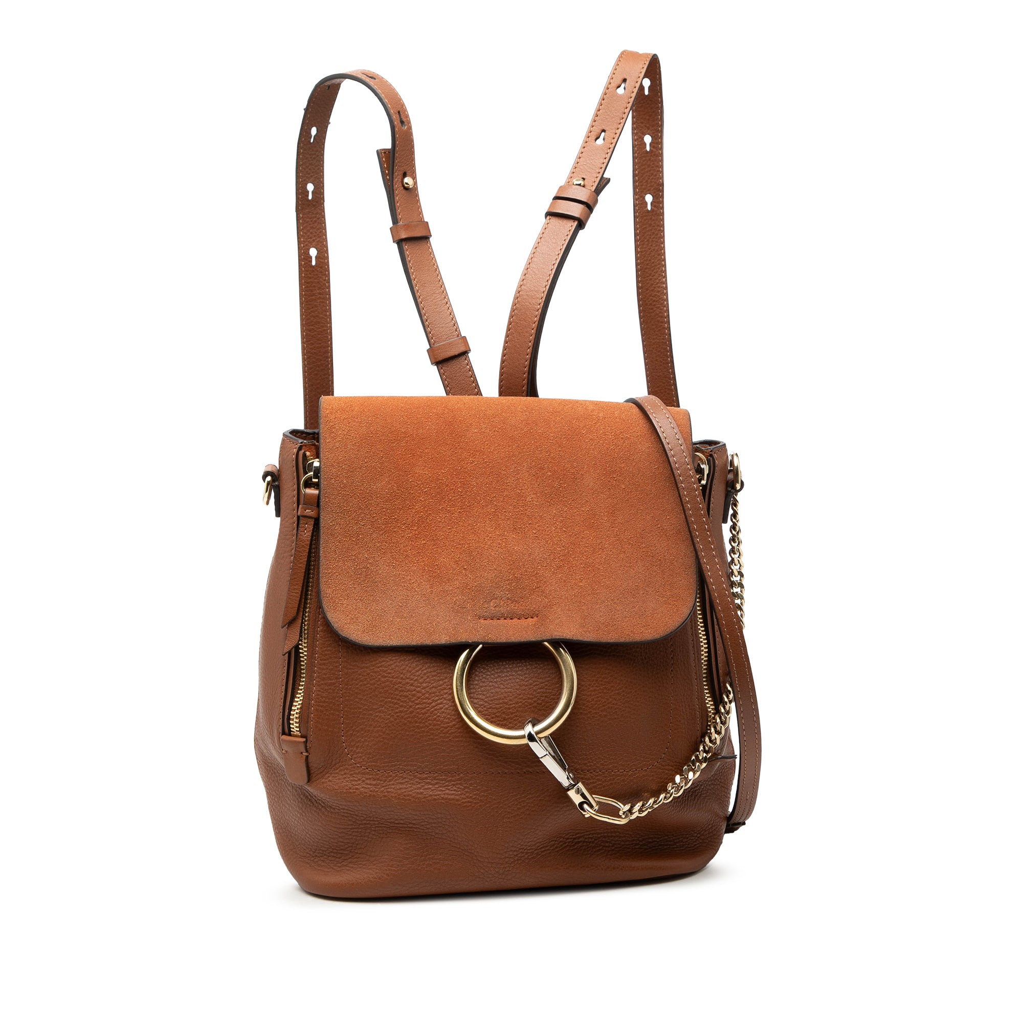 Medium Calfskin and Suede Faye Backpack - Image 1