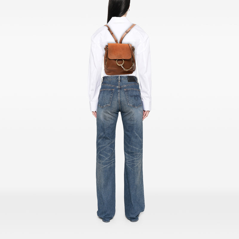 Medium Calfskin and Suede Faye Backpack - Image 7