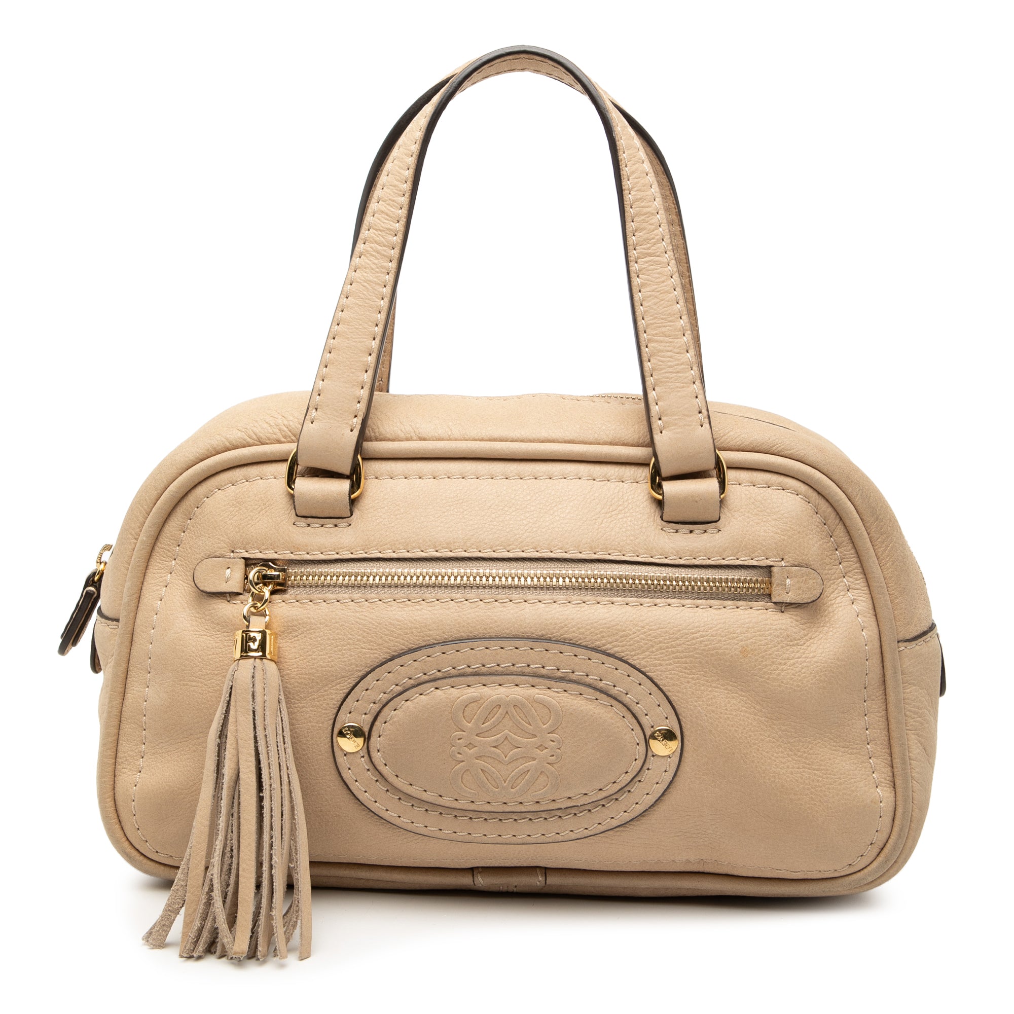 Mini Anagram Leather Tassel Handbag - Image 1