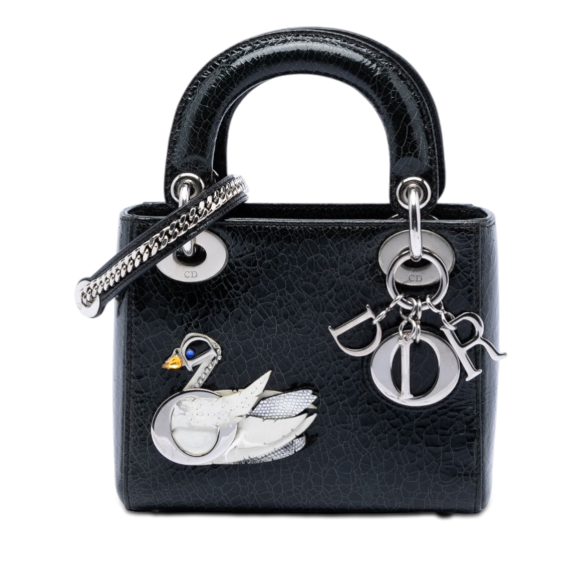 Mini Deerskin Ceramic Effect Jeweled Swan Lady Dior - Image 1