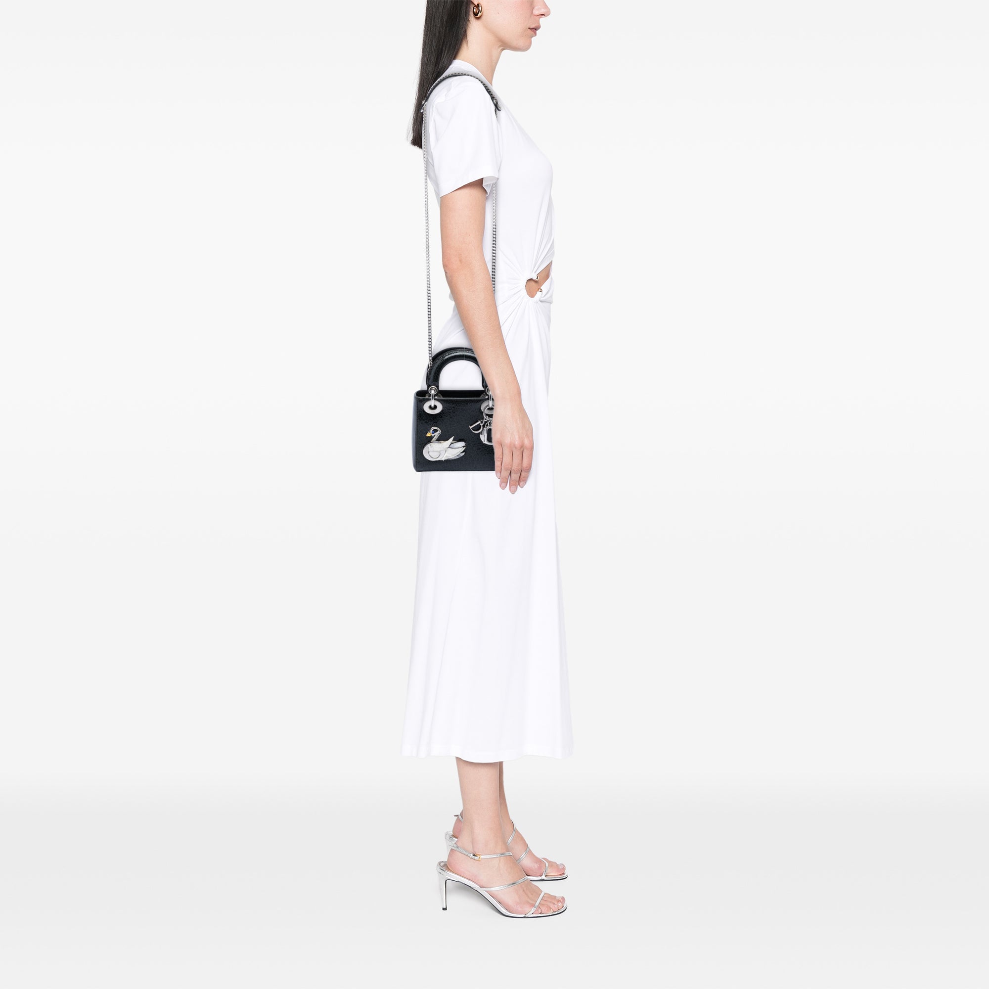 Mini Deerskin Ceramic Effect Jeweled Swan Lady Dior - Image 7