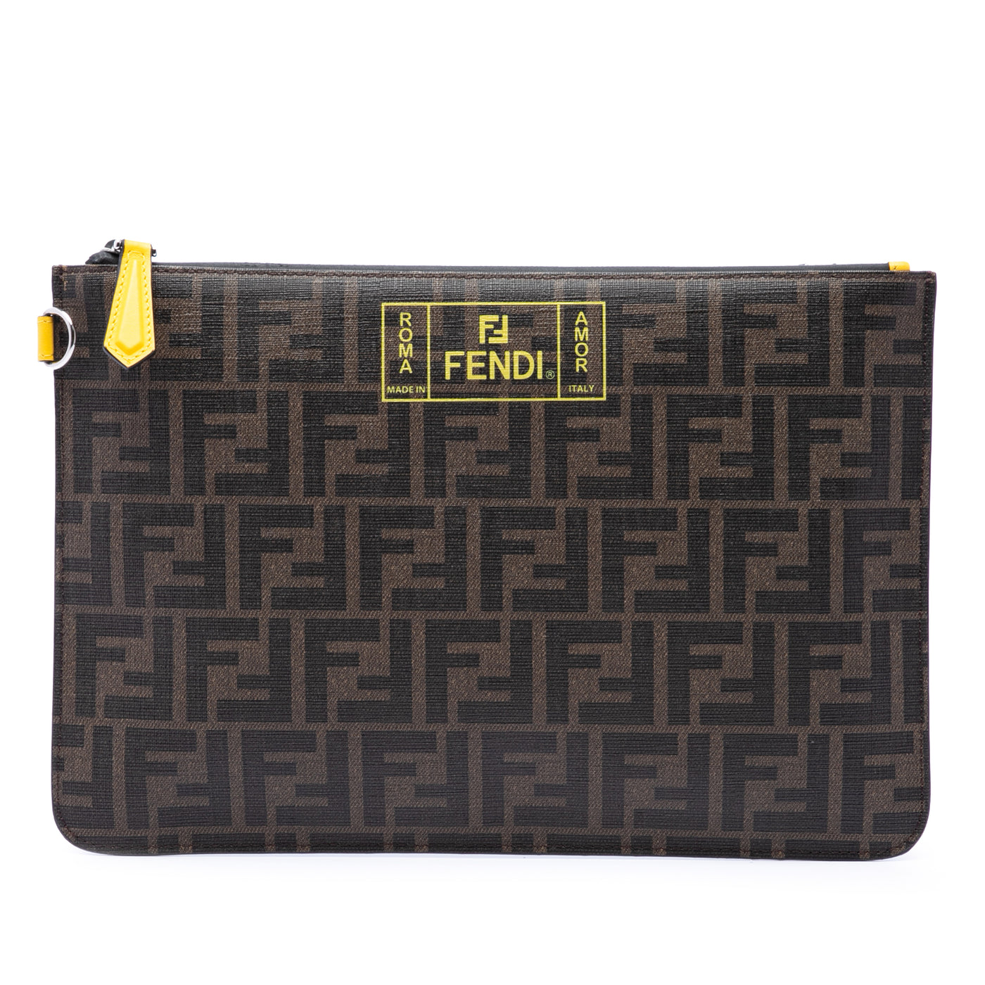 Zucca Coated Canvas Roma Amor Zip Pouch - Image 1