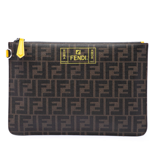 Zucca Coated Canvas Roma Amor Zip Pouch - Image 1