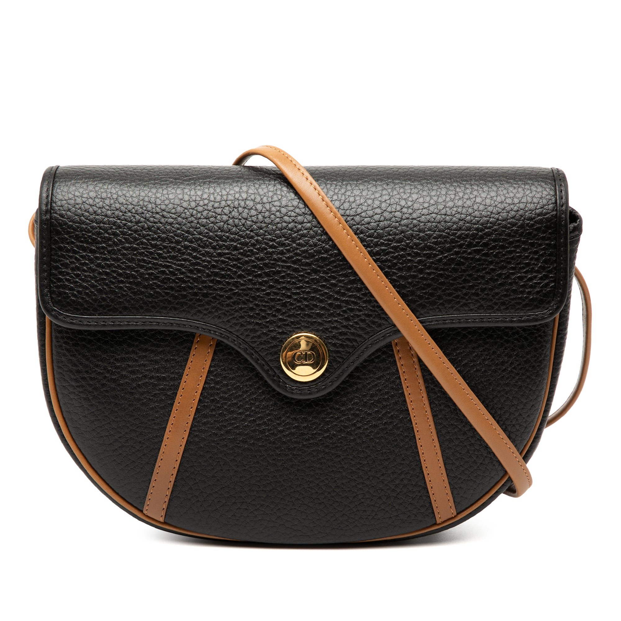 Bicolor Grained Calfskin Crossbody - Image 1