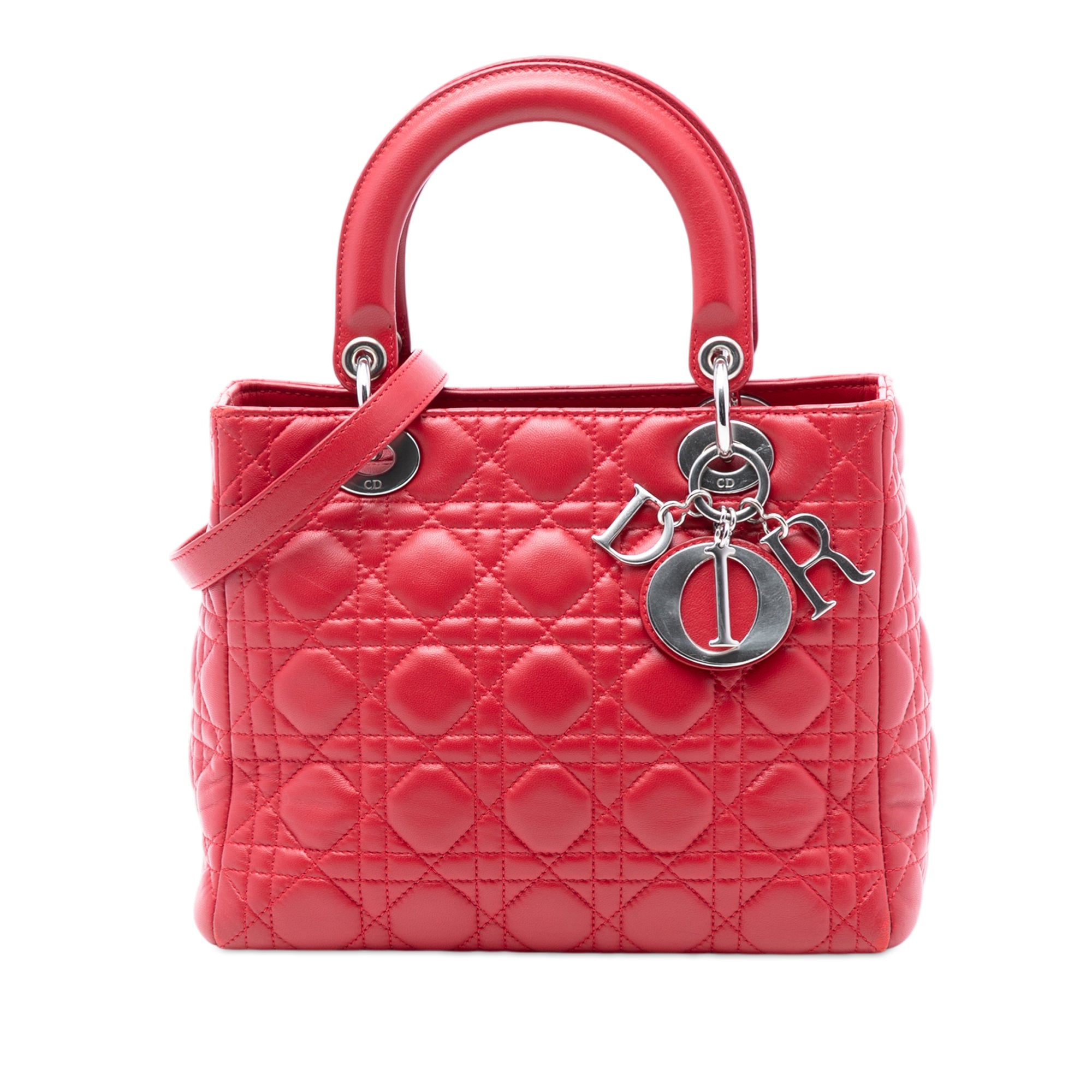 Medium Lambskin Cannage Lady Dior - Image 1