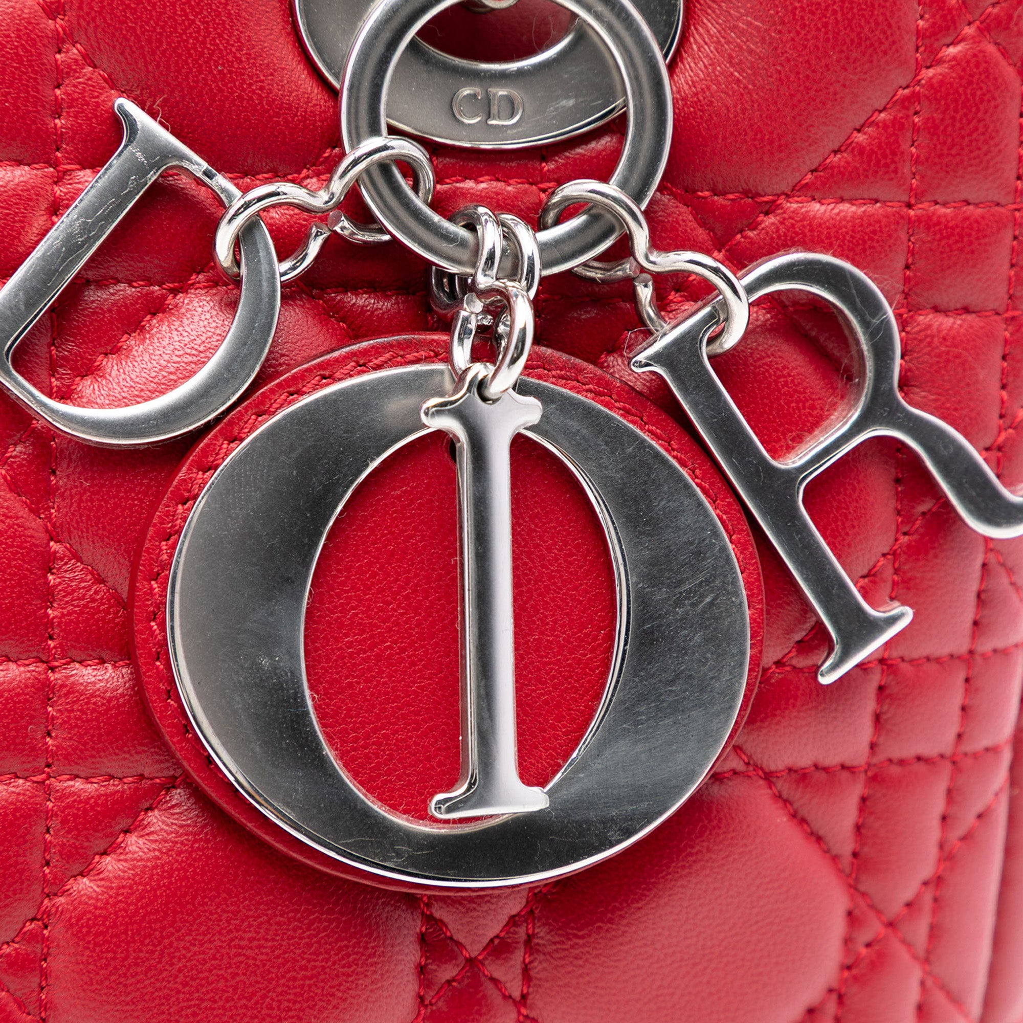 Medium Lambskin Cannage Lady Dior - Image 6